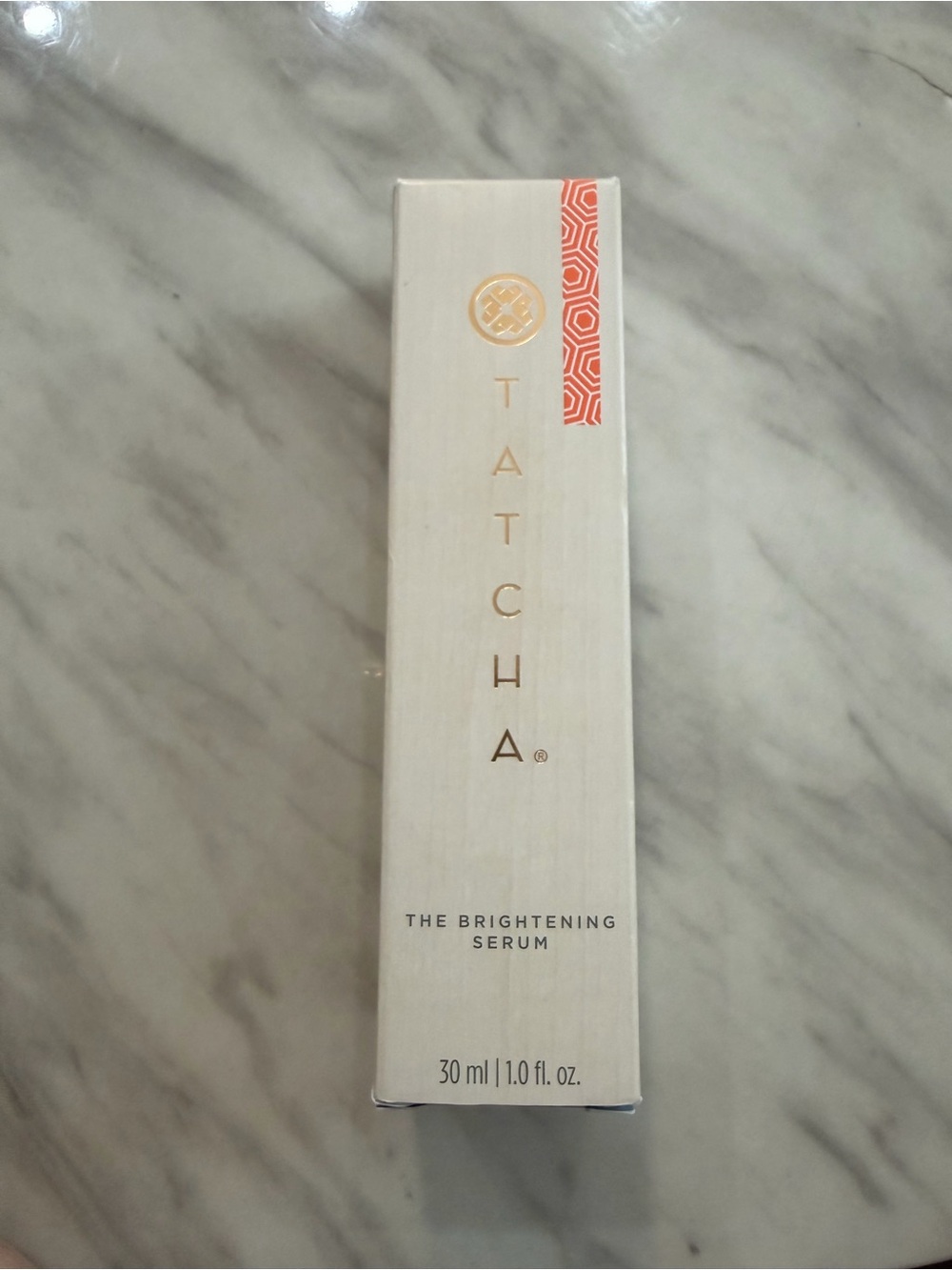 Tatcha Brightening Serum - White & Coral Accents